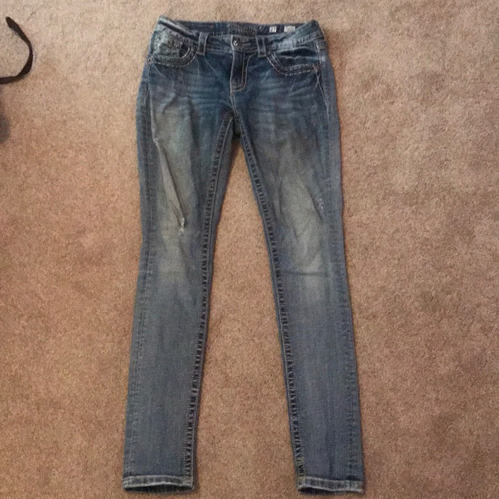 Miss me light wash skinny jeans